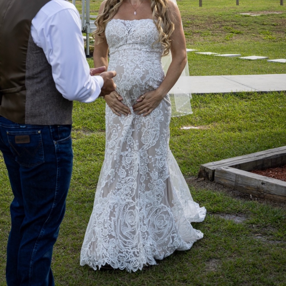 Allure Couture Maternity Bridal Gown Wedding Dress